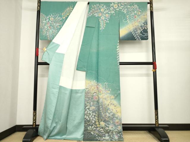 平和屋着物○訪問着 作家物 辻が花 絞り 暈し染め 金彩 正絹 逸品