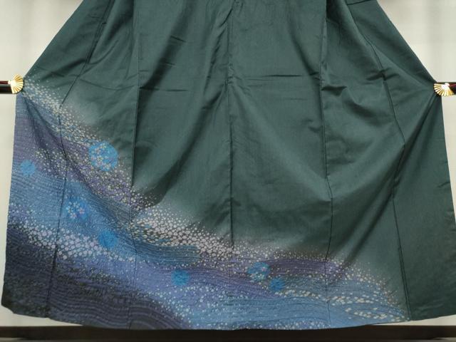 平和屋着物○人間国宝 七代 尾上菊五郎 訪問着 源氏車文 暈し染め 正絹