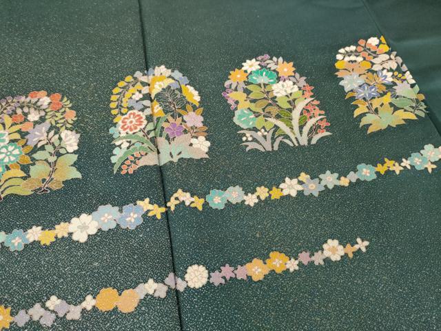 平和屋着物▽久留米絣　単衣　唐草文　綿　逸品　CAAO0442ze 平和屋着物▽久留米絣 単衣 唐草文 綿 逸品 CAAO0442ze