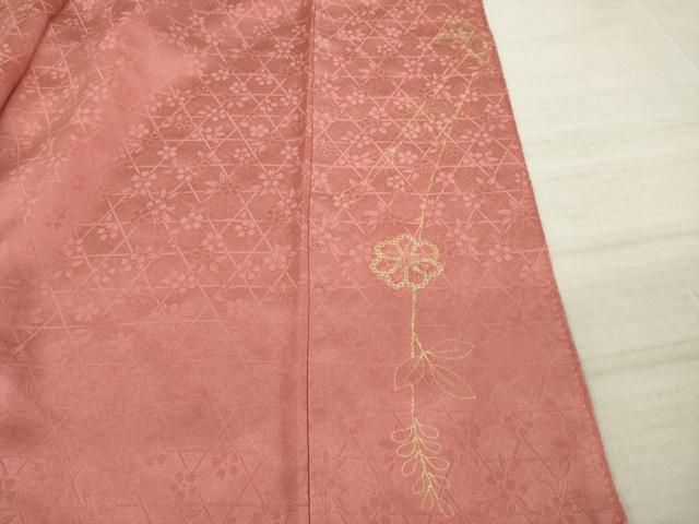 平和屋着物□訪問着 流水枝花文 暈し染め 金彩 正絹 逸品