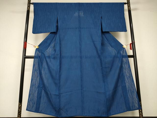 平和屋着物＊夏物　色無地　紗　変わり縞　正絹　逸品　AAAZ8556jd