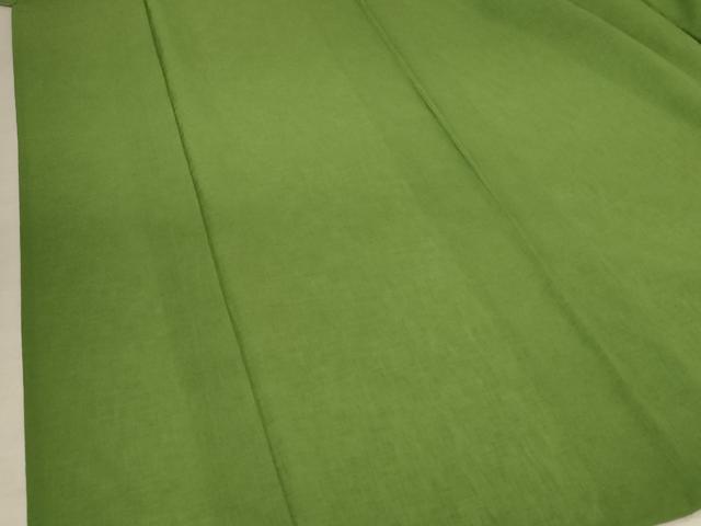 平和屋着物＊夏物 色無地 紗 草色 洗える着物 未使用 AAAZ8582jd