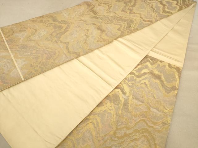 平和屋着物◎六通柄袋帯　唐織　流水花文　金糸　正絹　逸品　AABI0859yx 平和屋着物◎六通柄袋帯 流水文 金糸 正絹 逸品 AAAZ8693dtの通販はau