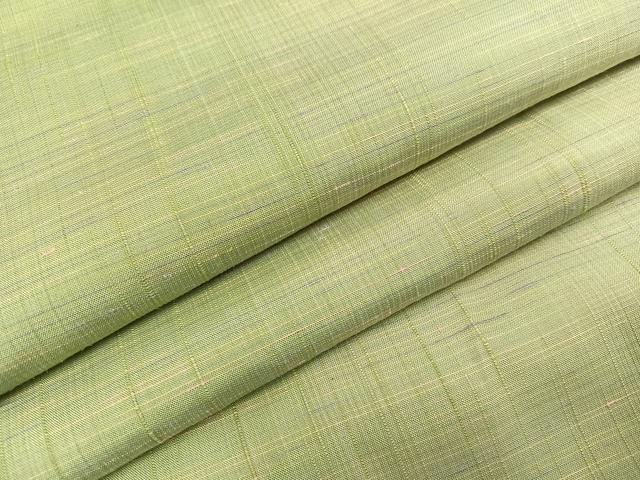 平和屋着物●紅花紬　米沢　間道　正絹　逸品　AAAZ8878ph