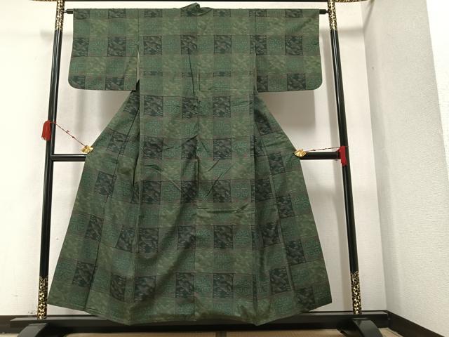 平和屋着物●本場結城紬　重要無形文化財　花鳥文　正絹　逸品　AAAZ8881ph 平和屋着物○本場結城紬 重要無形文化財 花鳥文 正絹 逸品 AAAZ8881ph