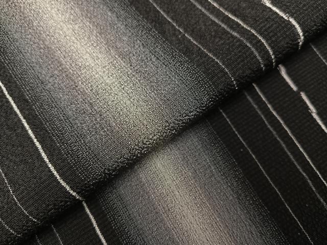 平和屋着物○本塩沢 間道 正絹 逸品 AAAZ8899ph