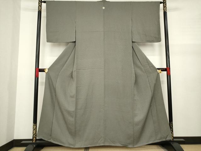 平和屋着物●京加賀友禅　百貫達雄　色無地　海松茶色　正絹　逸品　未使用　AAAZ8931ck 平和屋着物○京加賀友禅 百貫達雄 色無地 海松茶色 正絹 逸品