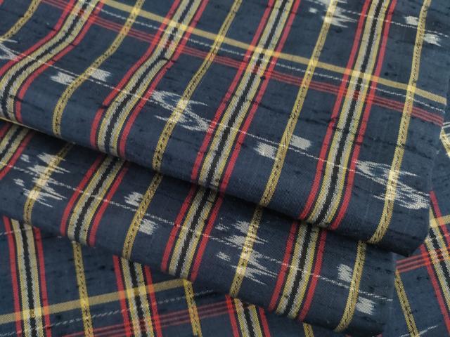 平和屋着物●本場琉球紬　大城工房　飛鳥文　正絹　逸品　AAAZ8934ck