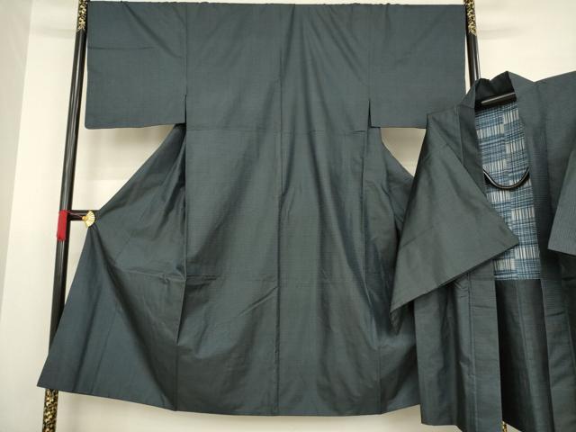 平和屋着物●男性　本場大島紬　アンサンブル　100亀甲　総詰め　正絹　逸品　AAAZ8942ck