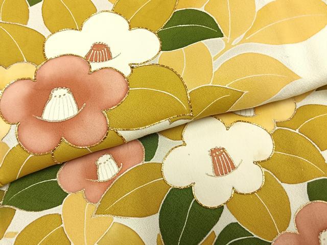 平和屋着物○訪問着 総刺繍 陶器飾花文 金銀糸 正絹 逸品