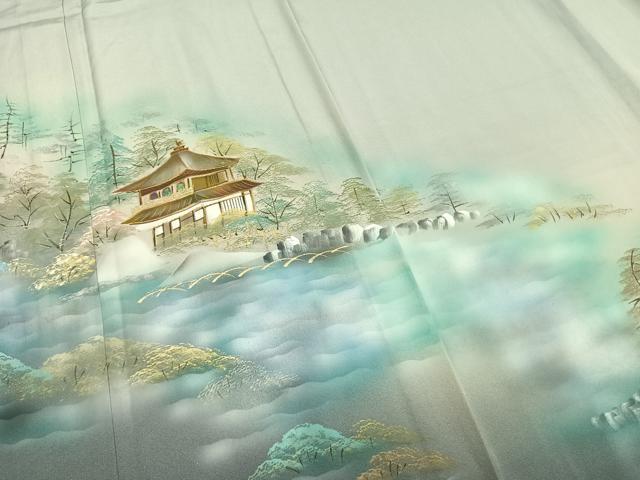 平和屋着物○訪問着 友禅 作家物 圭雲 暈し染め 金彩 正絹