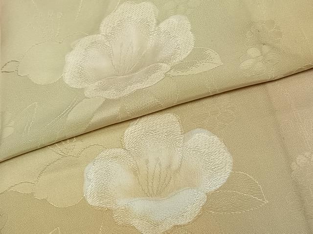 平和屋着物▽上質な小紋　単衣　地紋起こし　草花文　暈し染め　正絹　逸品　AAAZ9037fy_4