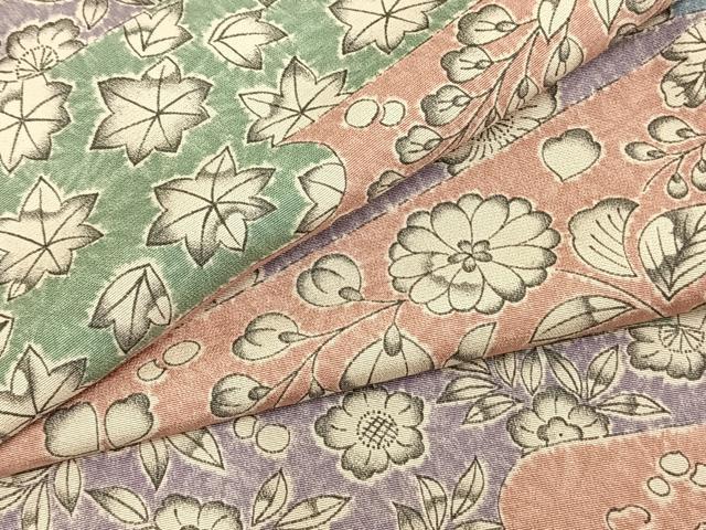 平和屋着物▽上質な小紋　単衣　辻が花　ロング丈　正絹　逸品　AAAZ9038fy