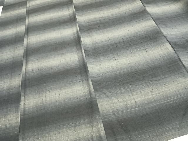 平和屋着物▽伝統工芸士　馬渕登作　玉糸紬　単衣　横段文　証紙付き　正絹　逸品　AAAZ9073fy 平和屋着物▽伝統工芸士 馬渕登作 玉糸紬 単衣 横段文 証紙付き 正絹