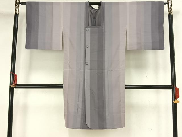 平和屋着物▽道行コート　スリーシーズン　春夏秋　塵除け　縞　ロング丈　正絹　逸品　AAAZ9099fy