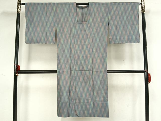 平和屋着物▽道行コート　スリーシーズン　春夏秋　塵除け　斜縞　正絹　逸品　未使用　AAAZ9102fy