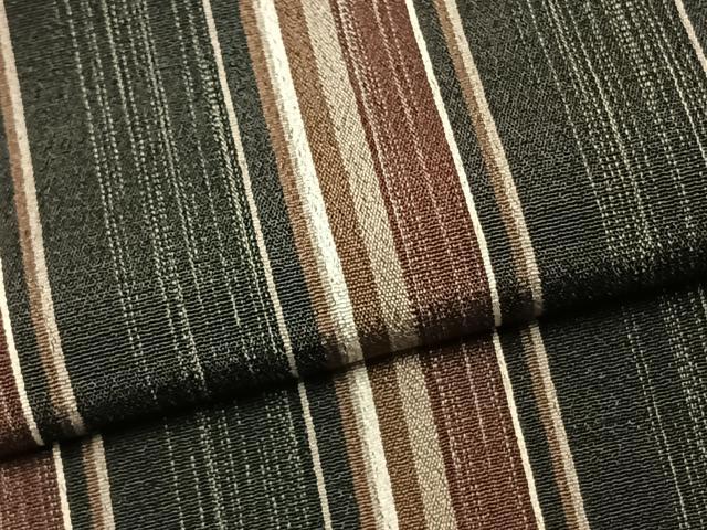 平和屋着物□極上 お召 単衣 よろけ縞 黒地 逸品 未使用 DZAA8496kh5