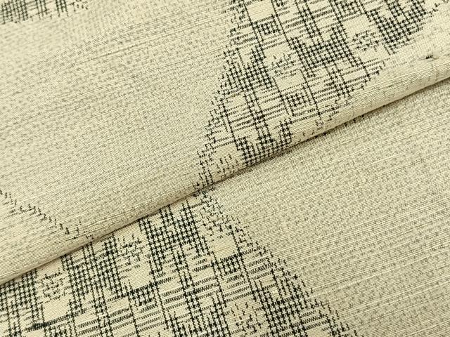 平和屋着物▽上質な紬　単衣　切嵌文　正絹　逸品　AABD0183fy 平和屋着物▽上質な紬 単衣 切嵌文 正絹 逸品 AAAZ9125fy