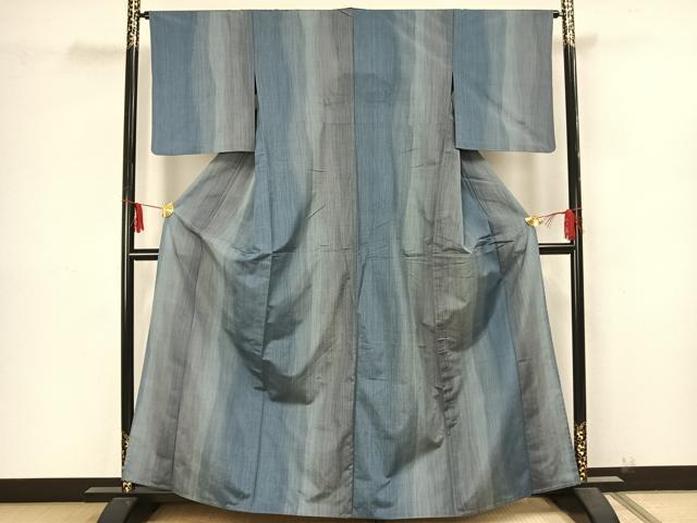 平和屋着物▽上質な紬　単衣　間道　正絹　逸品　AAAZ9173fy 平和屋着物▽上質な紬 単衣 間道 正絹 逸品 AAAZ9173fy