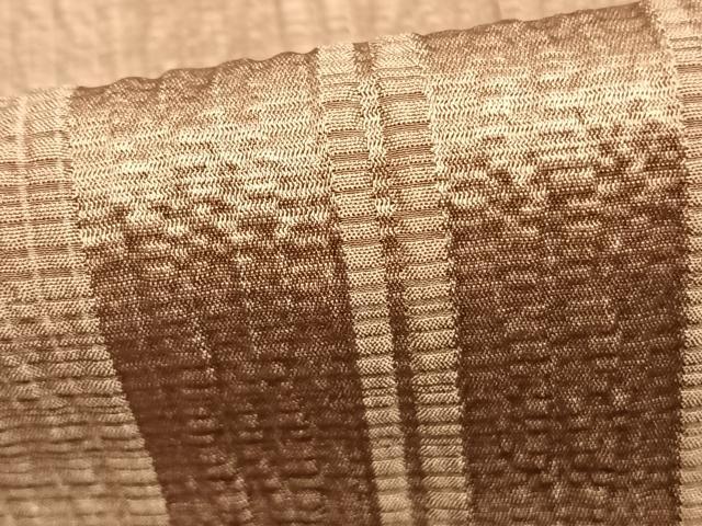 縞柄小紋・単衣・単品・正絹 平和屋着物▽上質な小紋 単衣 縞 正絹 逸品 AAAZ9222fy