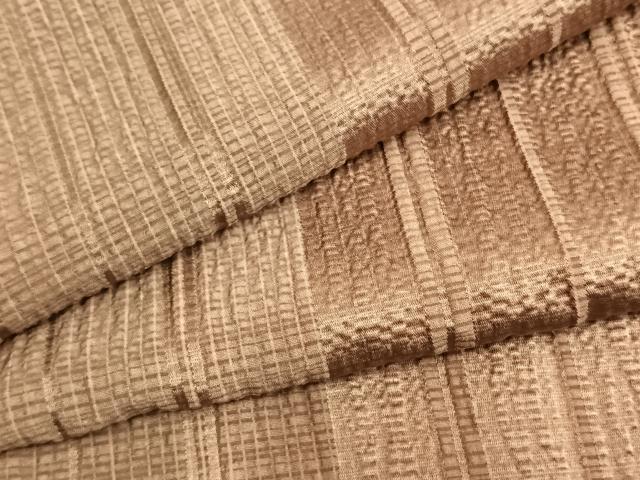 平和屋着物▽上質な小紋 単衣 縞 正絹 逸品 AAAZ9222fy