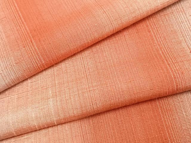 平和屋着物▽上質な紬　単衣　間道　正絹　逸品　AAAZ9247fy