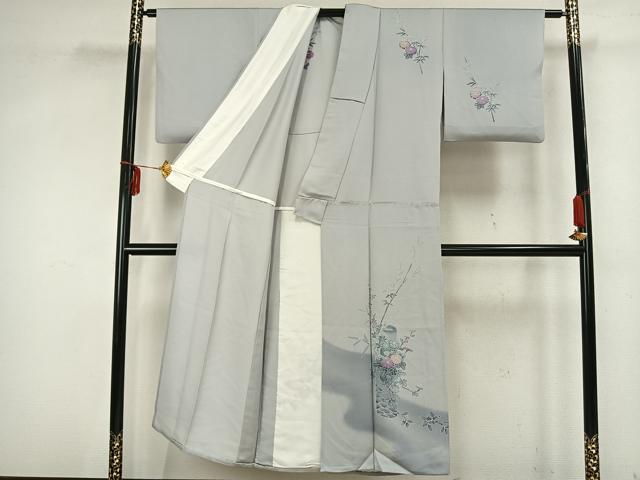 平和屋着物▽訪問着　単衣　草花文　正絹　逸品　AAAZ9253fy 平和屋着物▽訪問着 単衣 草花文 正絹 逸品 AAAZ9253fy 【公式通販】