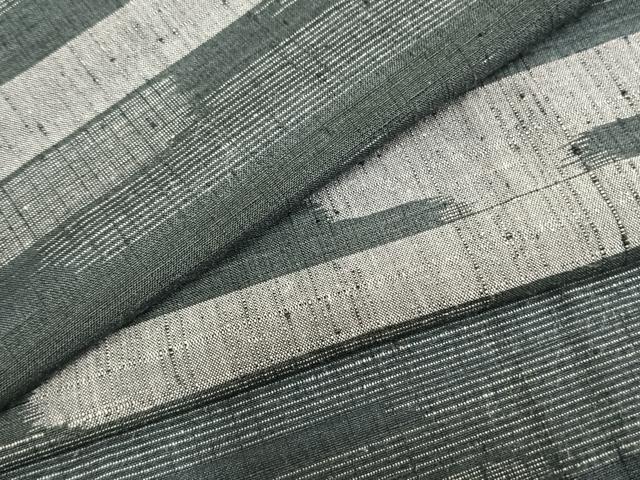 平和屋着物▽上質な紬　単衣　霞取り文　正絹　逸品　AAAZ9273fy