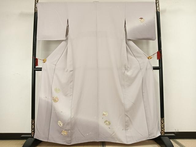 平和屋着物▽訪問着　単衣　花蝶丸文　金彩　正絹　逸品　AAAZ9307fy