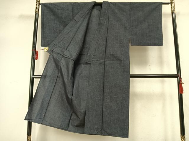 平和屋着物▽男性 紬 単衣 縞 正絹 逸品 AAAZ9347fy