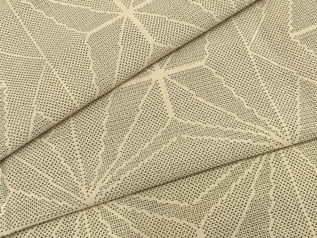 平和屋着物▽綿薩摩　東郷織物謹製　手織　160亀甲　實篤　永江明夫(正藍染)　単衣　変わり麻の葉文様　綿　逸品　AAAZ9381fy