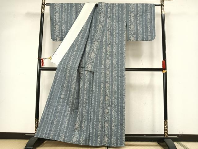 平和屋着物▽上質な紬　単衣　間道　正絹　逸品　AAAZ9394fy 平和屋着物▽上質な紬 単衣 間道 正絹 逸品 AAAZ9394fy