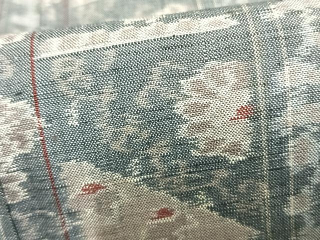 平和屋着物▽上質な紬 単衣 間道 正絹 逸品 AAAZ9394fy