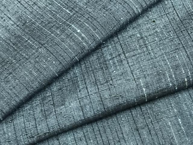 平和屋着物▽上質な紬　単衣　縞　正絹　逸品　AAAZ9426fy