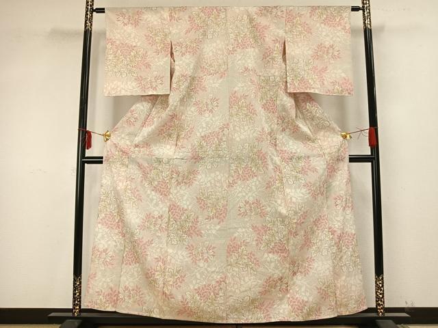 平和屋着物▽藤倉守正　訪問着　単衣　本塩沢　樹林文　正絹　逸品　AABC3961fy 平和屋着物▽藤倉守正 訪問着 単衣 本塩沢 樹林文 正絹 逸品