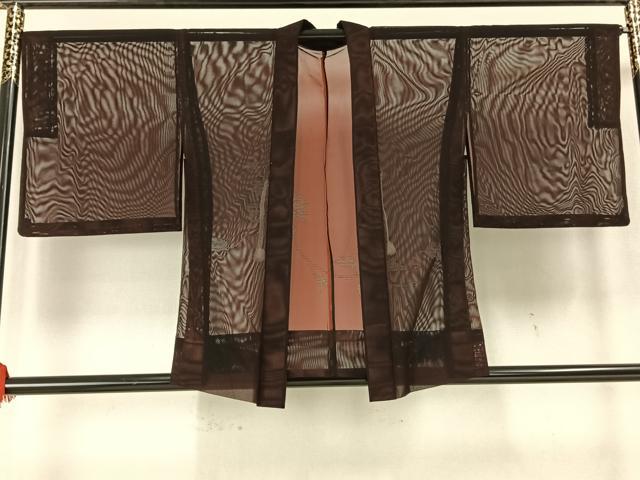 平和屋着物▽羽織　スリーシーズン　春夏秋　塵除け　蔦の葉文　正絹　逸品　AAAZ9452fy