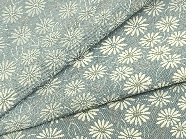 平和屋着物▽小紋　単衣　花尽くし　洗える着物　未使用　AAAZ9470fy