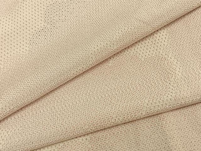 平和屋着物▽本塩沢　単衣　110亀甲　雲取り文　正絹　逸品　AAAZ9539fy