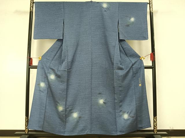 平和屋着物▽西陣　京都友禅作家集団　名門　倉染匠　一乃倉　訪問着　単衣　草花文　暈し染め　正絹　逸品　未使用　AAAZ9590fy