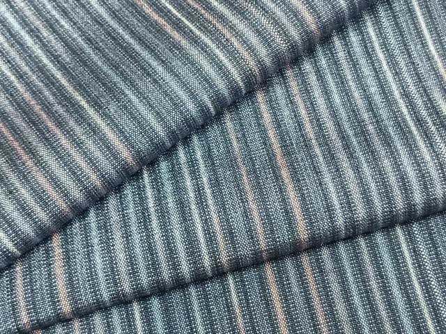 平和屋着物▽上質な紬　単衣　縞　正絹　逸品　AAAZ9606fy