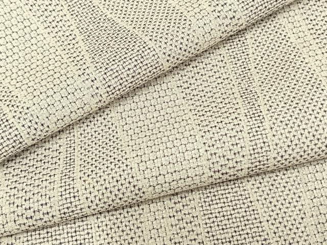 平和屋着物▽本塩沢　単衣　立涌文　正絹　逸品　AAAZ9609fy