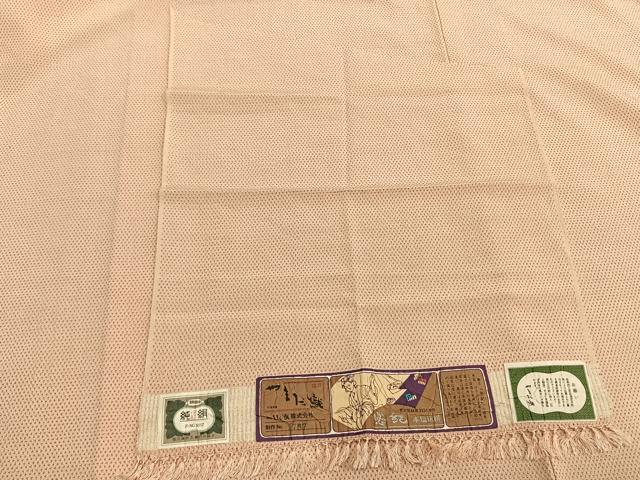 平和屋着物▽本塩沢　単衣　やまだ織　蚊絣　証紙付き　正絹　逸品　未使用　AAAZ9639fy_7