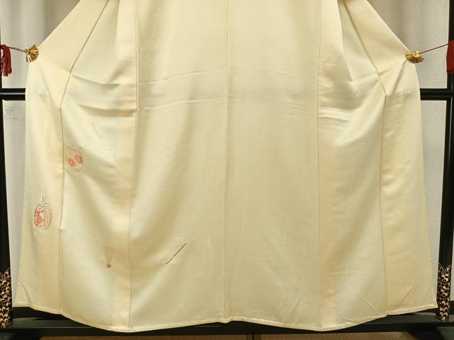 平和屋着物▽訪問着 単衣 総刺繍 仕覆花文 正絹 逸品
