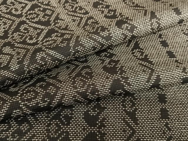 平和屋着物●本場大島紬　泥染　カタス7マルキ　間道　正絹　逸品　AABA0083zg