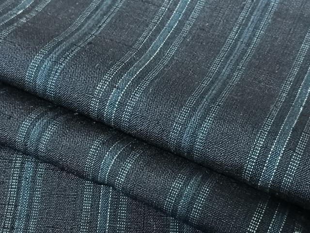 平和屋着物●上質な紬　縞　正絹　逸品　AABA0105zg