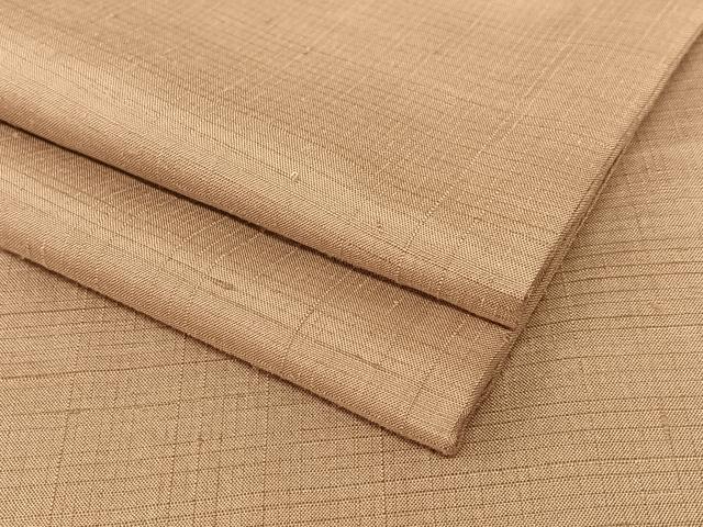 平和屋着物●上質な紬　色無地　柴染色　正絹　逸品　AABA0120zg