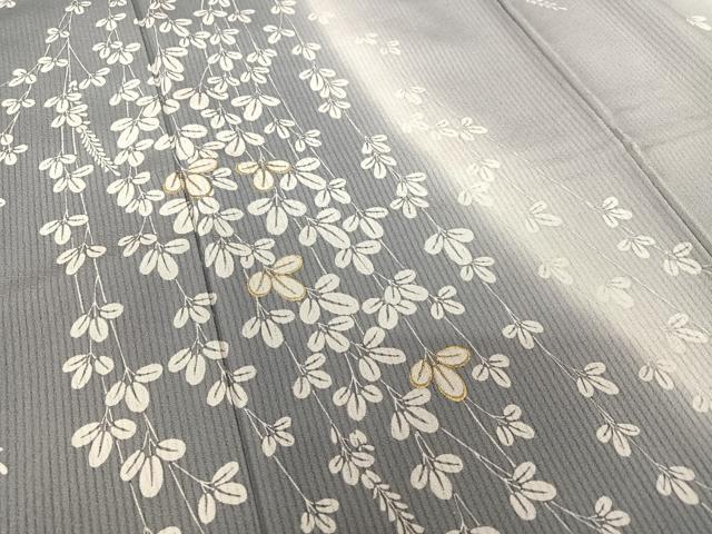 平和屋着物○伝統工芸士 築山政春 訪問着 刺繍 萩 暈し染め 正絹 逸品