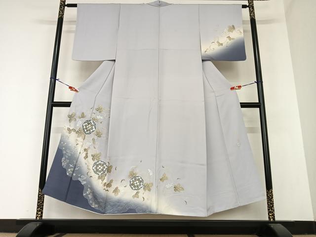 平和屋着物●太田洋　訪問着　花唐草文　暈し染め　金彩　正絹　逸品　AABA0183zg