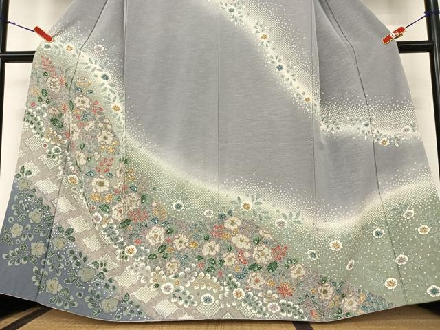 平和屋着物○訪問着 辻が花 手描き 暈し染め 金彩 正絹 逸品 AABA0206zg