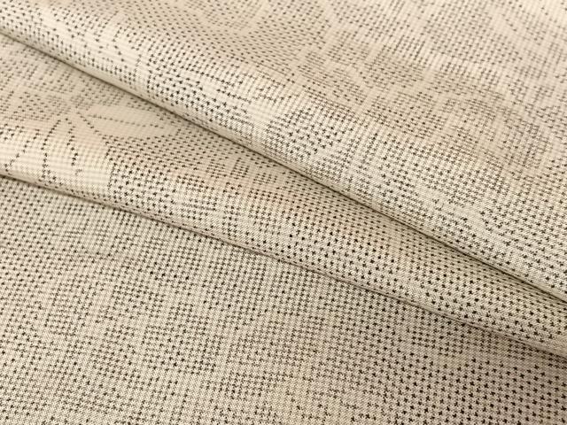 平和屋着物●本場大島紬　白大島　一元絣　花唐草文　正絹　逸品　AABA0212zg